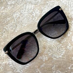 Brand New Rebecca Minkoff Bessie Oversized Black Cat Eye Sunglasses 100% UV Prot